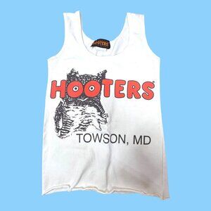 Hooters Girl Orange VTG XS Uniform Tank Top Shirt Cosplay Costume Towson MD